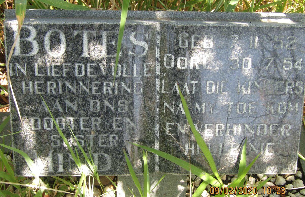 BOTES Minda 1952-1954