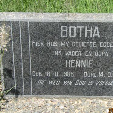 BOTHA Hennie 1908-1966