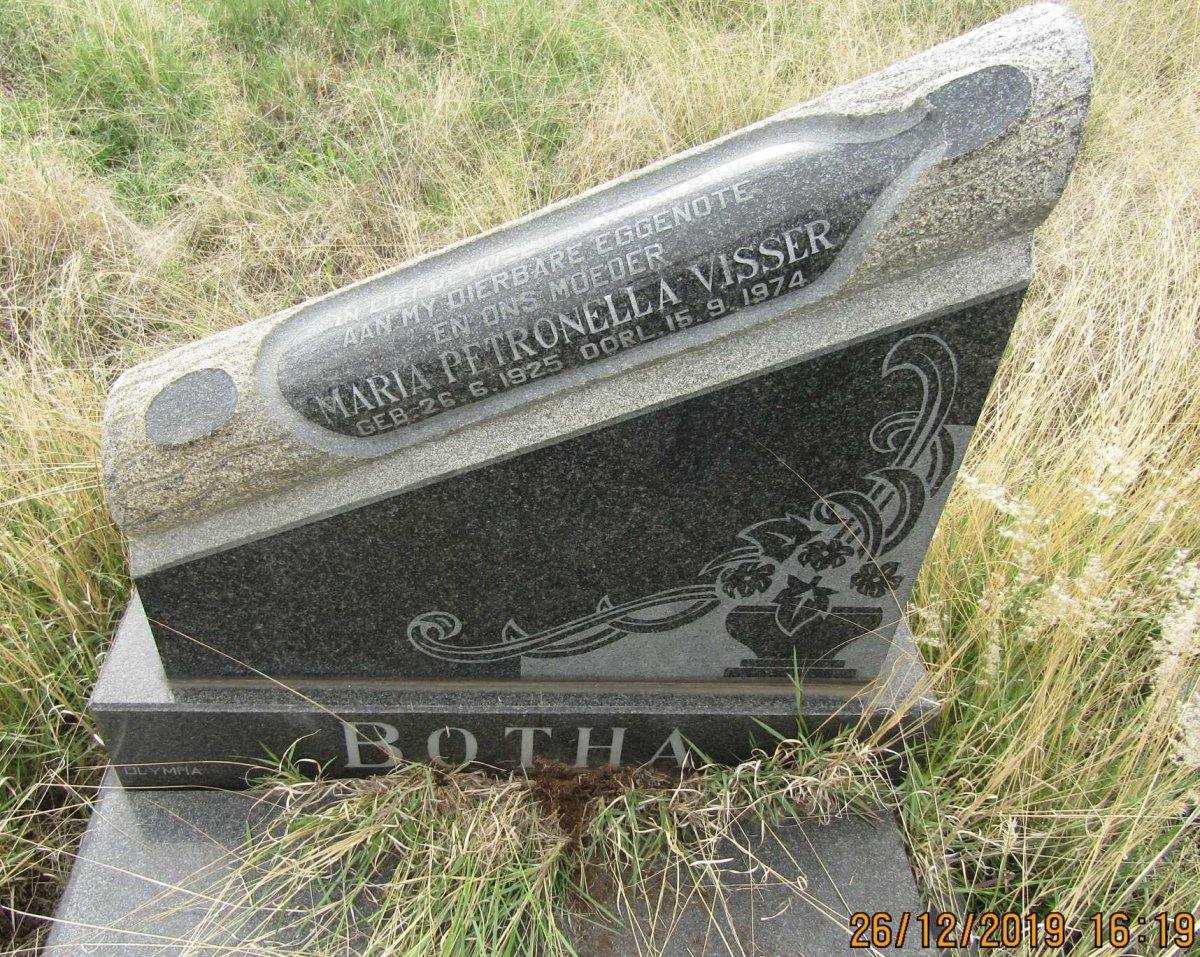 BOTHA Maria Petronella Visser 1925-1974