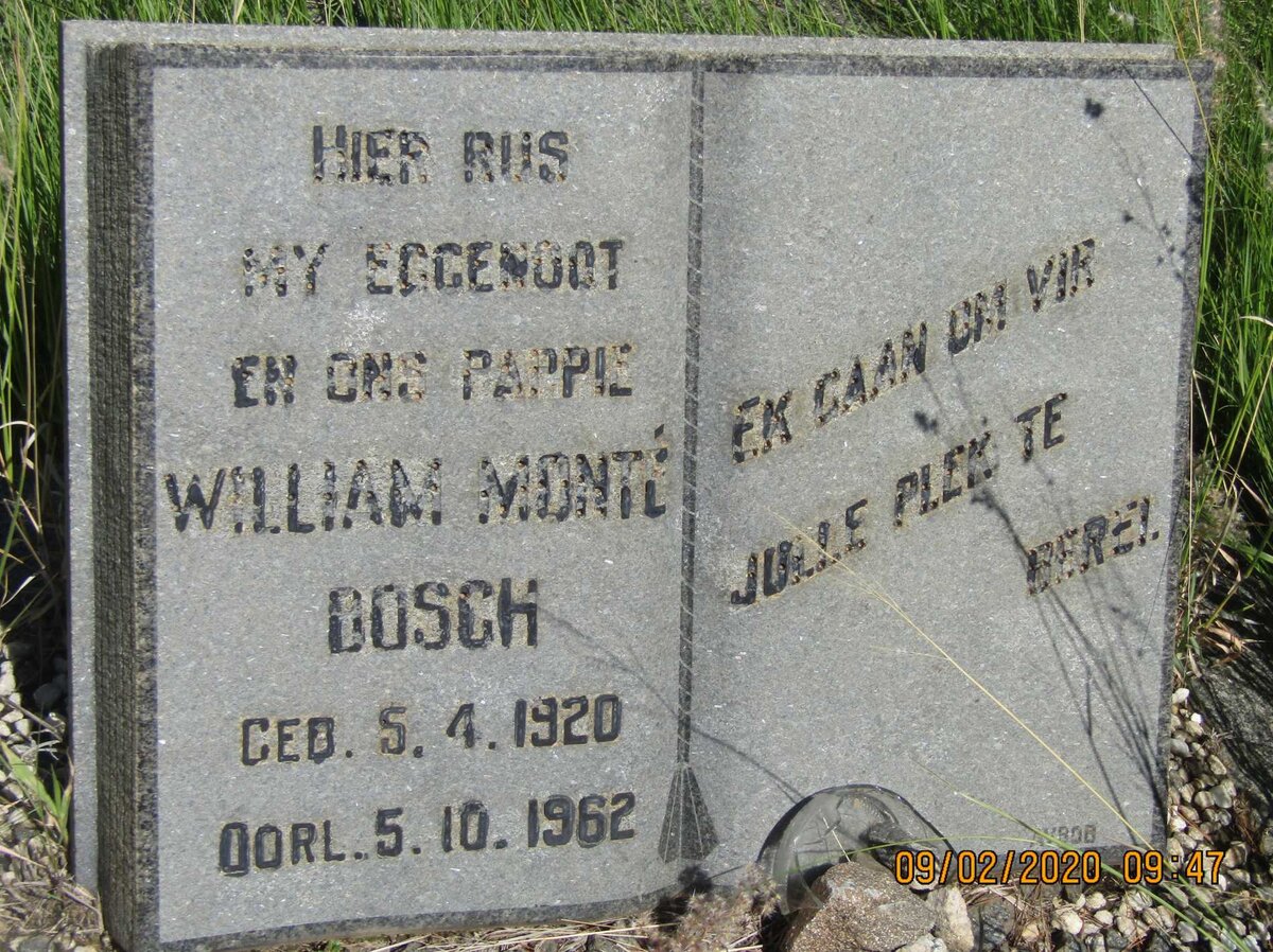 BOSCH William Monte 1920-1962