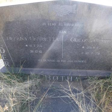 BOTHA Gideon Jacobus 1923-1979 &amp; Helena Henrietta 1924-2010