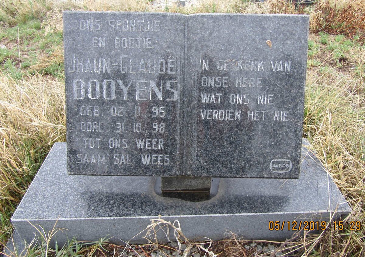 BOOYENS Jhaun-Claudê 1995-1998