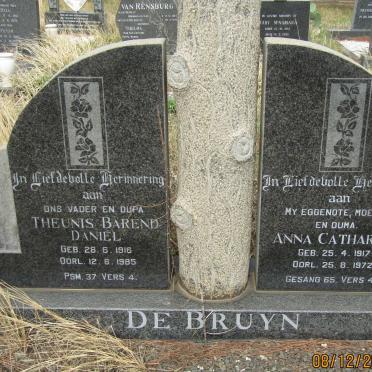 BRUYN Theunis Barend Daniel, de 1916-1985 &amp; Anna Catharina 1917-1972