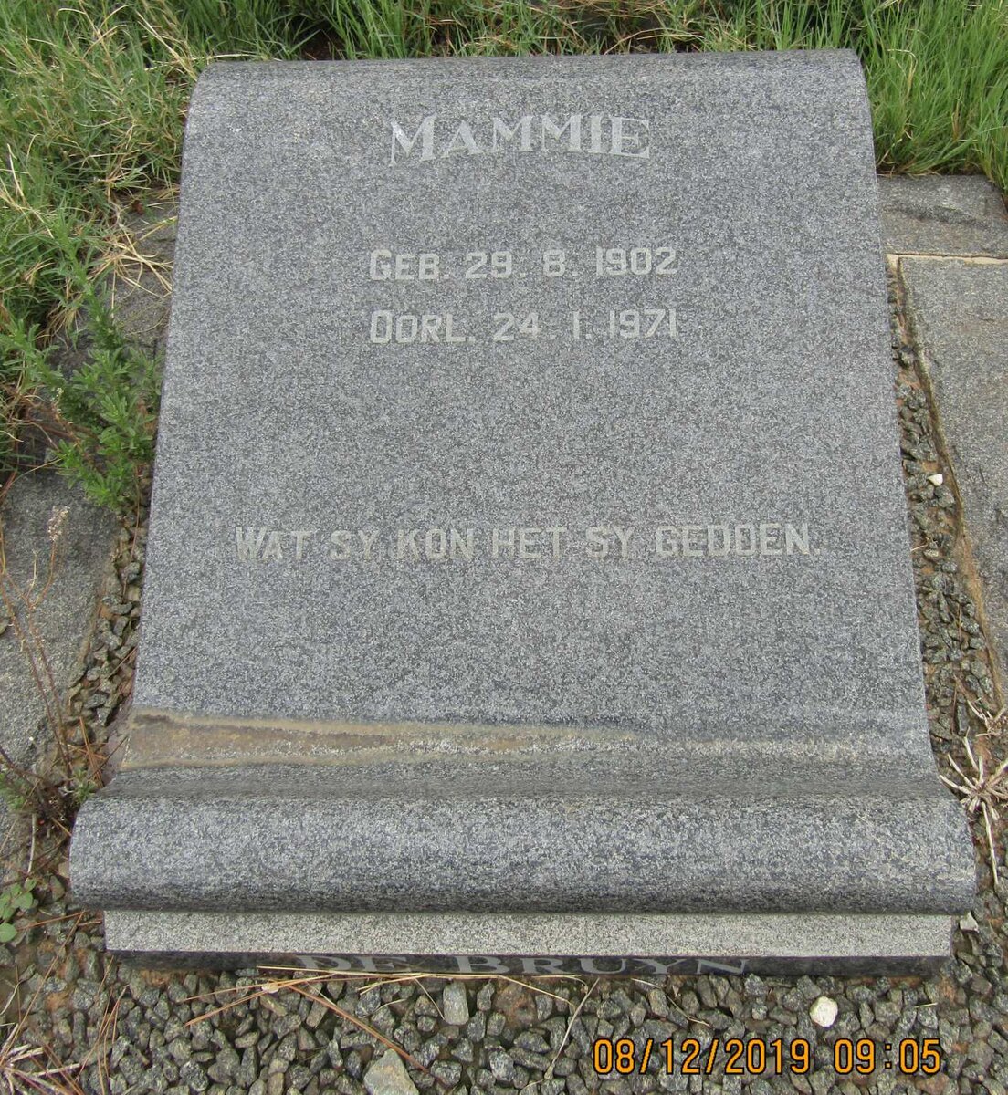 BRUYN Mammie, de 1902-1971