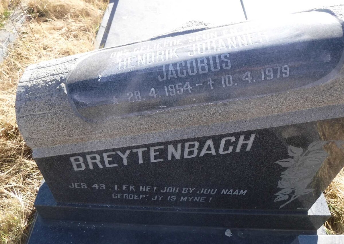 BREYTENBACH Hendrik Johannes Jacobus 1954-1979