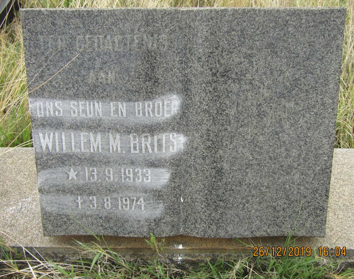 BRITS Willem M. 1933-1974