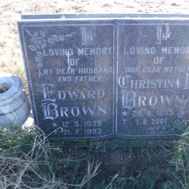 BROWN Edward 1935-1993 &amp; Christina W. 1935-2006