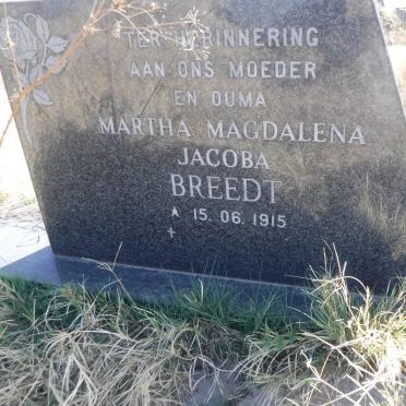 BREEDT Jacob Albertus 1909-1984 &amp; Martha Magdalena Jacoba 1915-