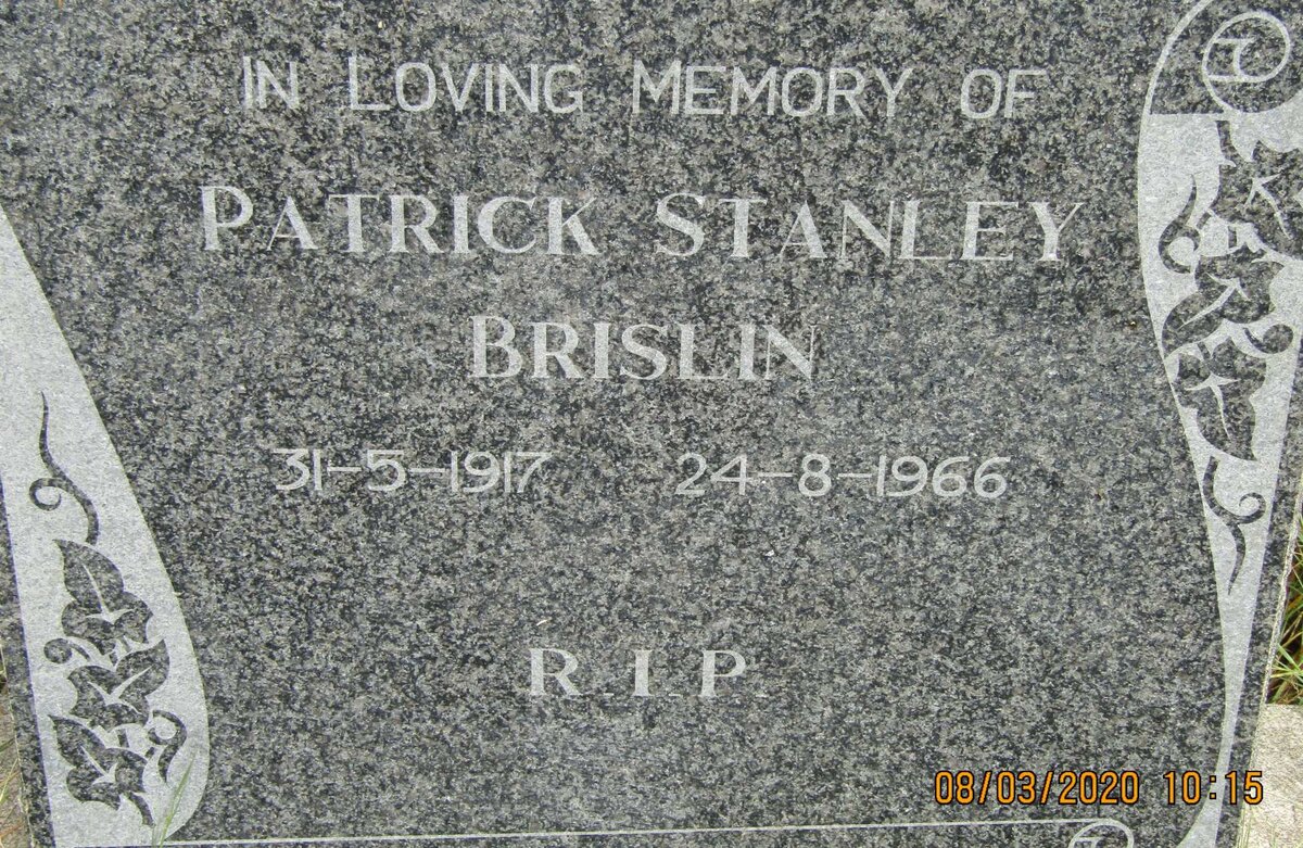 BRISLIN Patrick Stanley 1917-1966