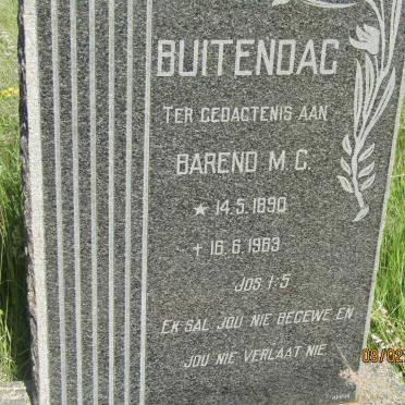 BUITENDAG Barend M.C. 1890-1963