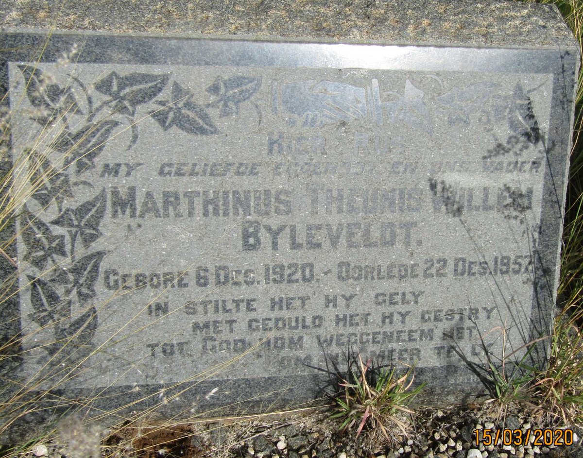 BYLEVELDT Marthinus Theunis Willem 1920-1957