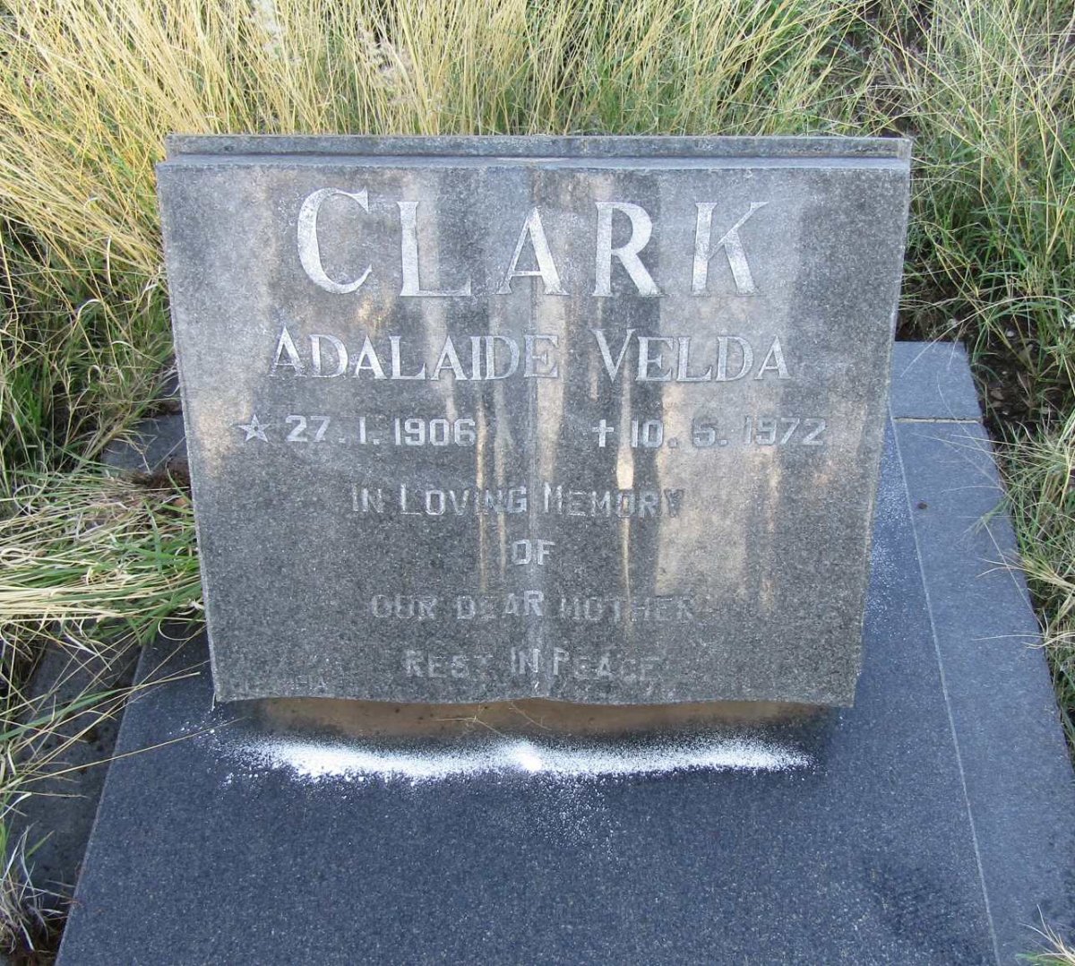 CLARK Adalaide Velda 1906-1972