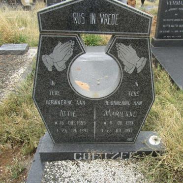 COETZEE Attie 1955-1997 &amp; Marietjie 1961-1997