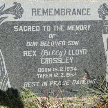 CROSSLEY Rex Lloyd 1934-1953