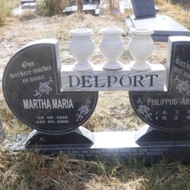 DELPORT Philippus Arnoldus 1918-1991 &amp; Martha Maria 1926-2006