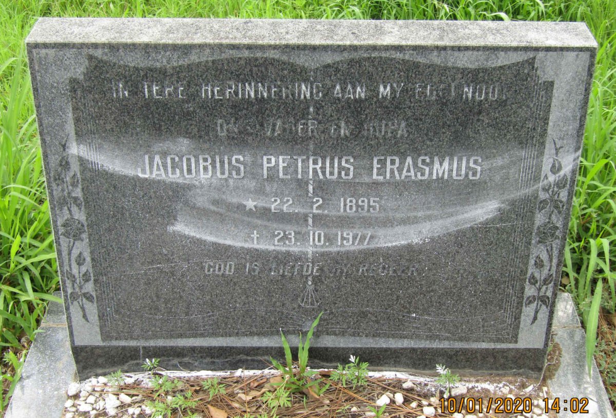 ERASMUS Jacobus Petrus 1895-1977