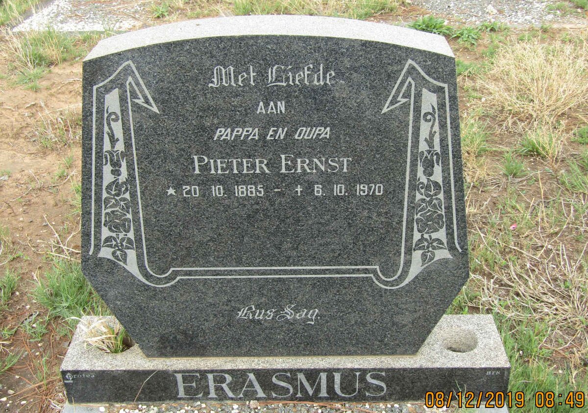 ERASMUS Pieter Ernst 1885-1970