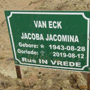 ECK Jacoba Jacomina, van 1943-2019