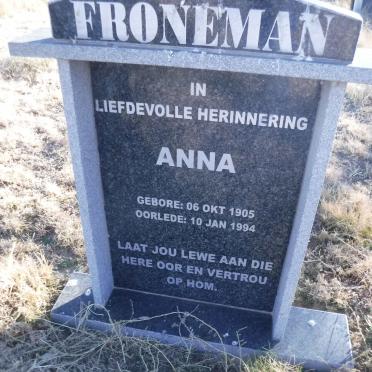 FRONEMAN Anna 1905-1994