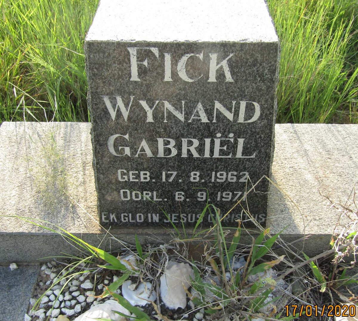 FICK Wynand Gabriël 1962-1971