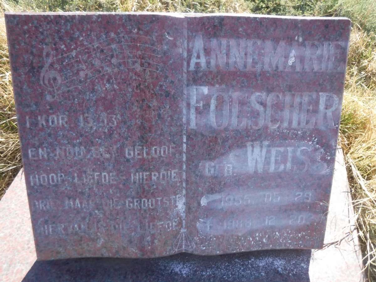FOLSCHER Annemarie nee WEISS 1955-1988