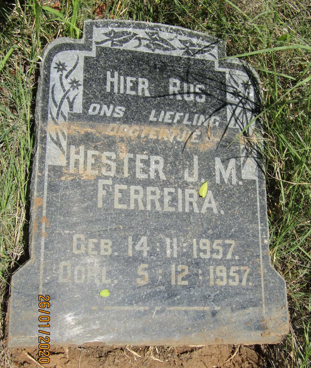 FERREIRA Hester J.M. 1957-1957