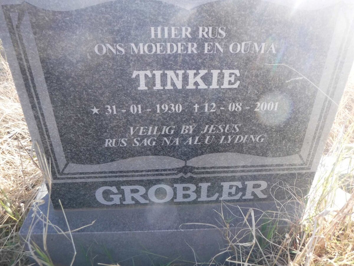 GROBLER Tinkie 1930-2001