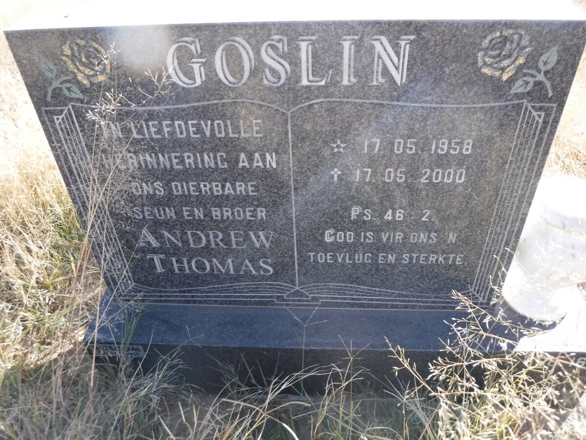 GOSLIN Andrew Thomas 1958-2000