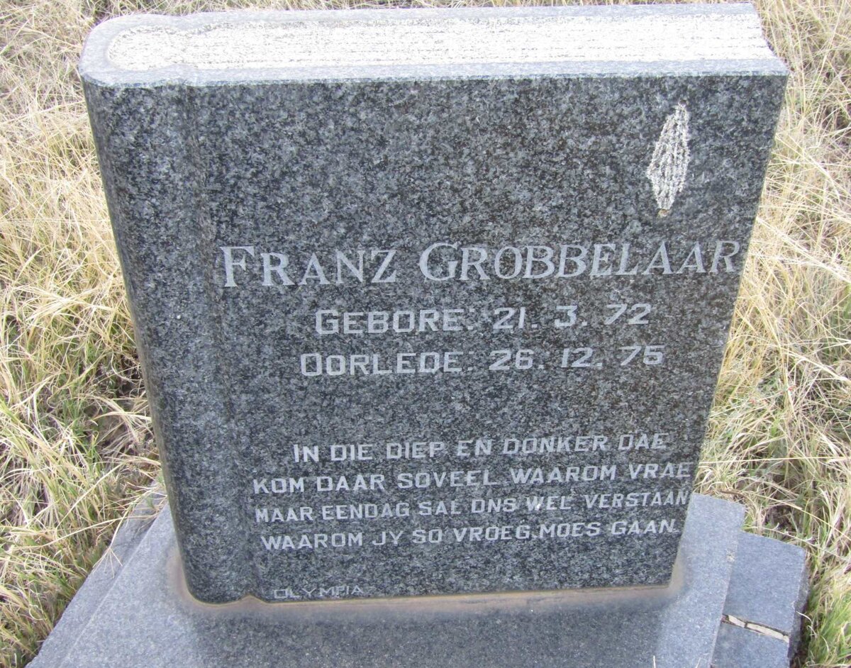 GROBBELAAR Franz 1972-1975
