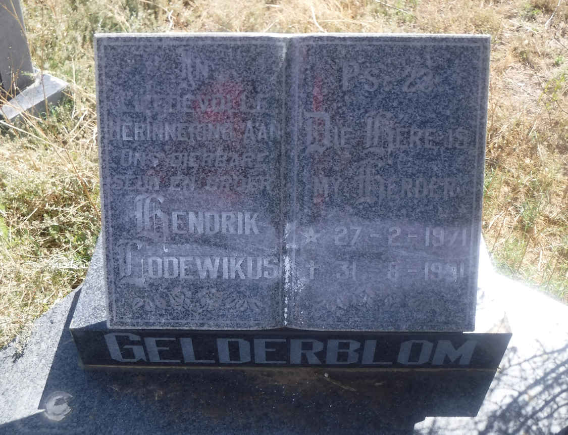 GELDERBLOM Hendrik Lodewikus 1971-1991