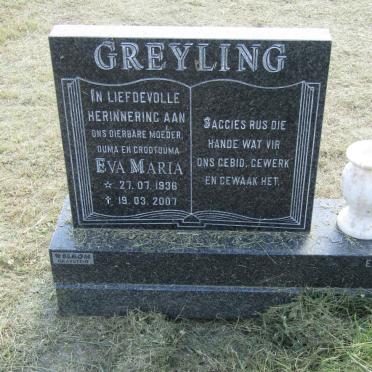 GREYLING Eva Maria 1936-2007