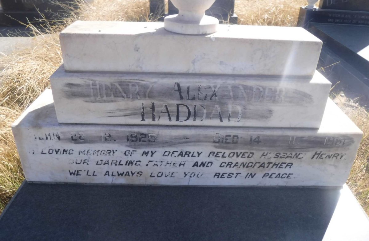 HADDAD Henry Alexander 1925-1981