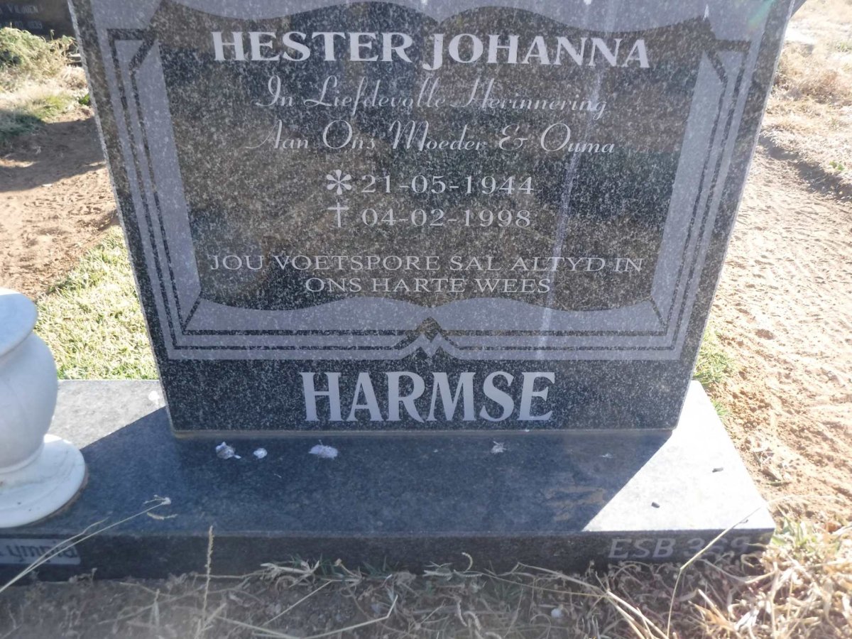 HARMSE Hester Johanna 1944-1998