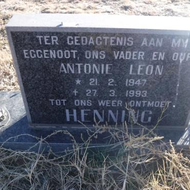 HENNING Antonie Leon 1947-1993