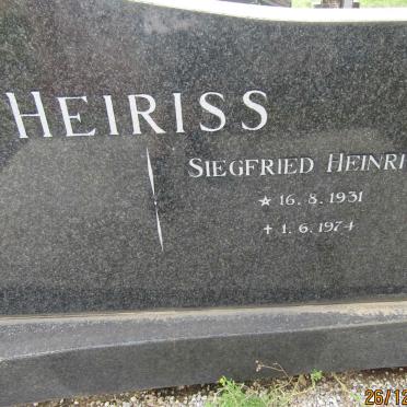 HEIRISS Siegfried Heinrich 1931-1974
