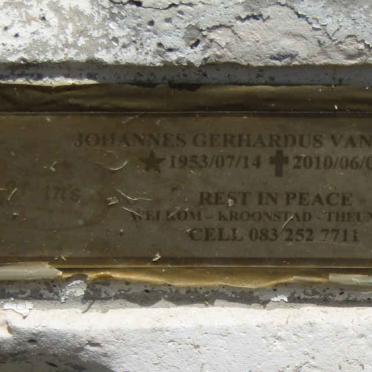 HEERDEN Johannes Gerhardus, van 1953-2010