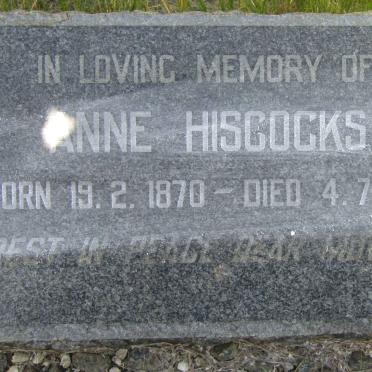 HISCOCKS Anne 1870-1951