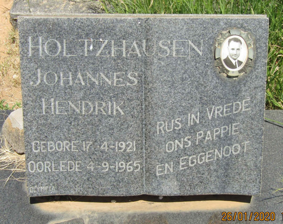 HOLTZHAUSEN Johannes Hendrik 1921-1965