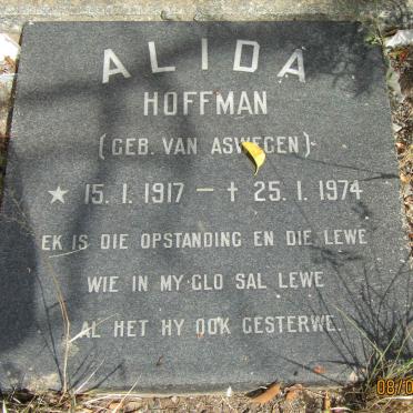 HOFFMAN Alida nee VAN ASWEGEN 1917-1974