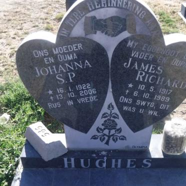 HUGHES James Richard 1917-1989 &amp; Johanna S.P. 1922-2006