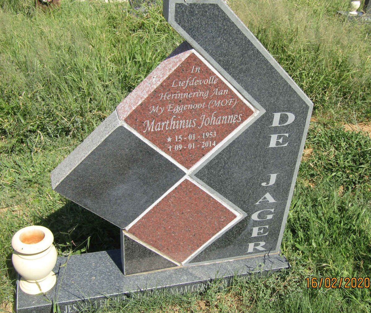 JAGER Marthinus Johannes, de 1953-2014
