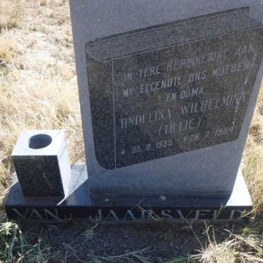 JAARSVELD Tindelina Wilhelmina, van 1935-1984