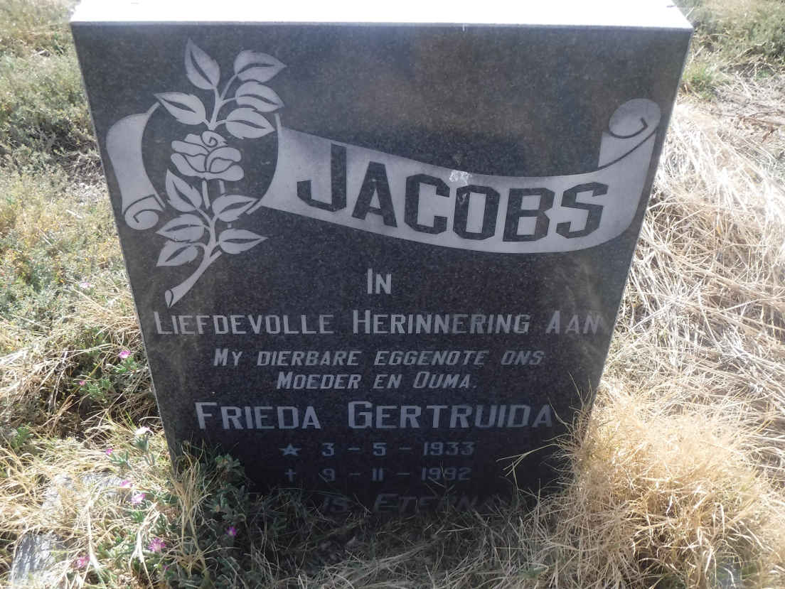 JACOBS Frieda Gertruida 1933-1992