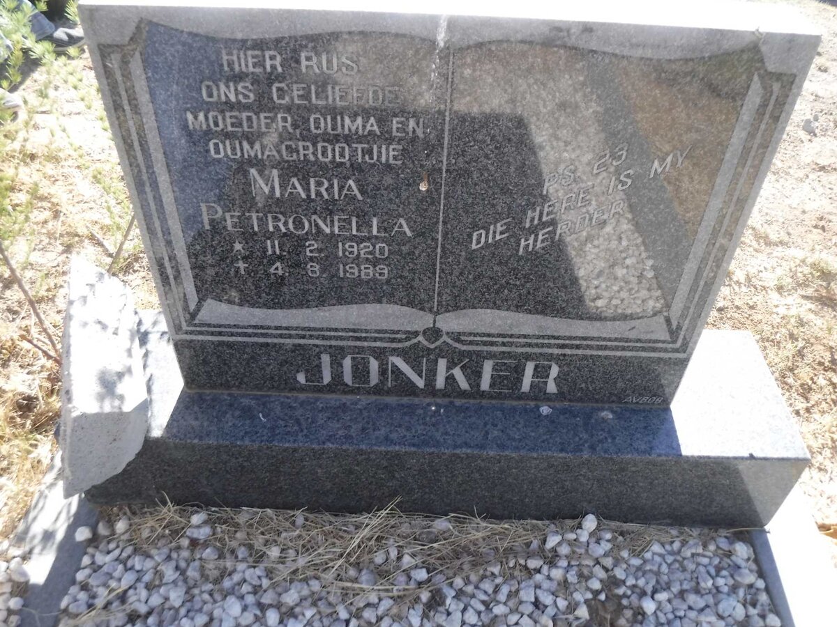 JONKER Maria Petronella 1920-1989