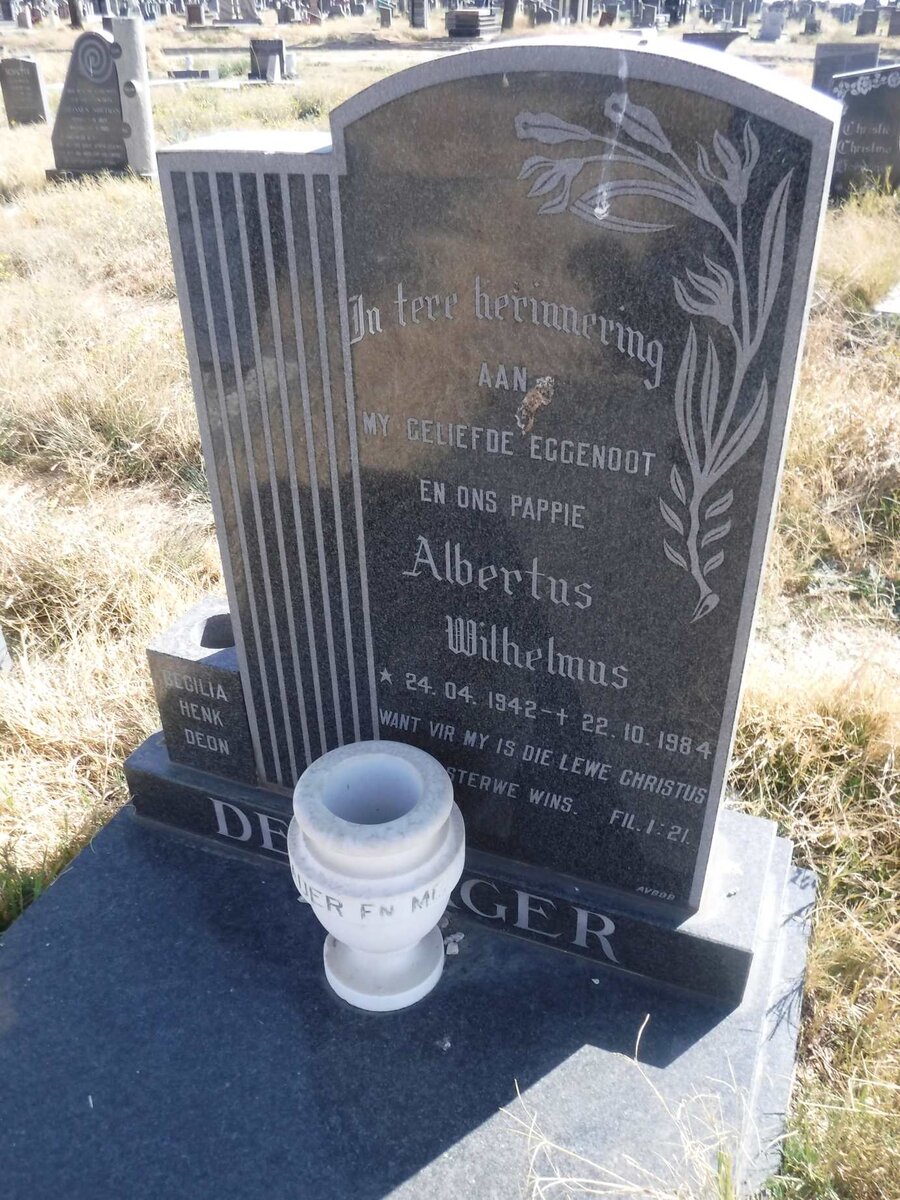 JAGER Albertus Wilhelmus, de 1942-1984