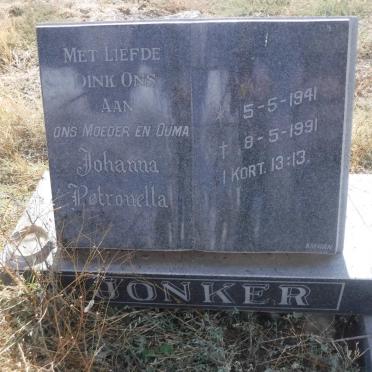 JONKER Johanna Petronella 1941-1991
