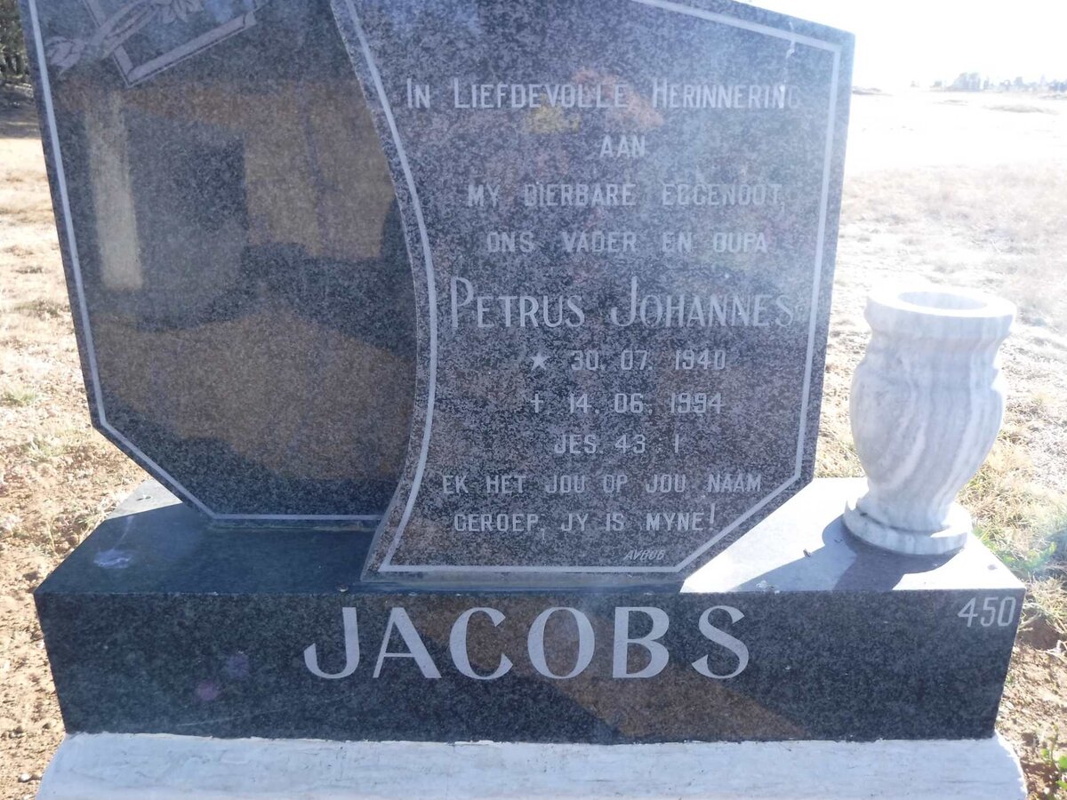 JACOBS Petrus Johannes 1940-1994