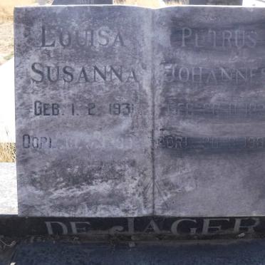 JAGER Petrus Johannes, de 1925-1982 &amp; Louisa Susanna 1931-199?