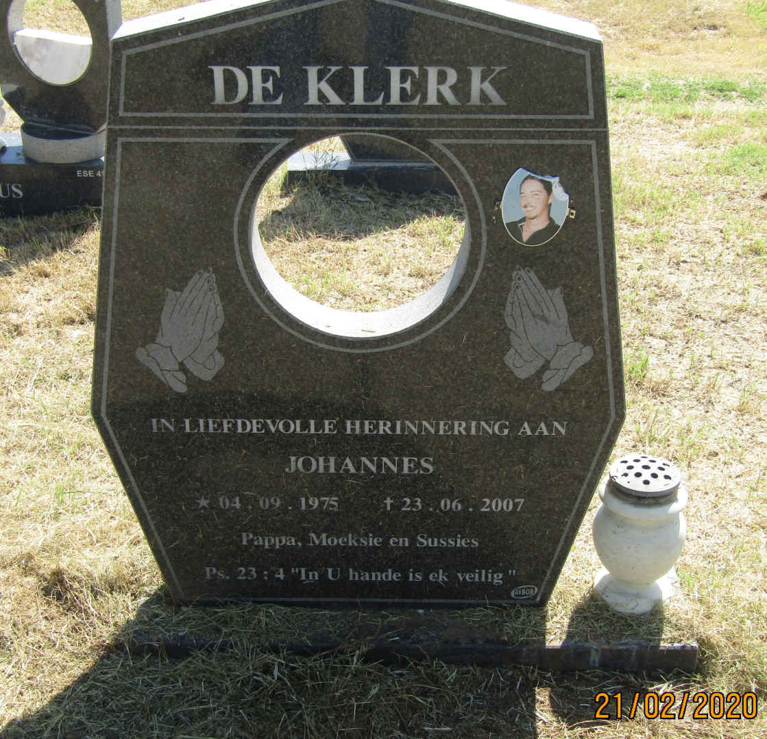 KLERK Johannes, de 1975-2007