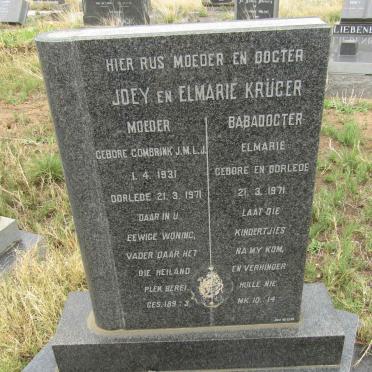 KRUGER J.M.L.J. COMBRINK 1931-1971 :: KRUGER Elmarie 1971-1971